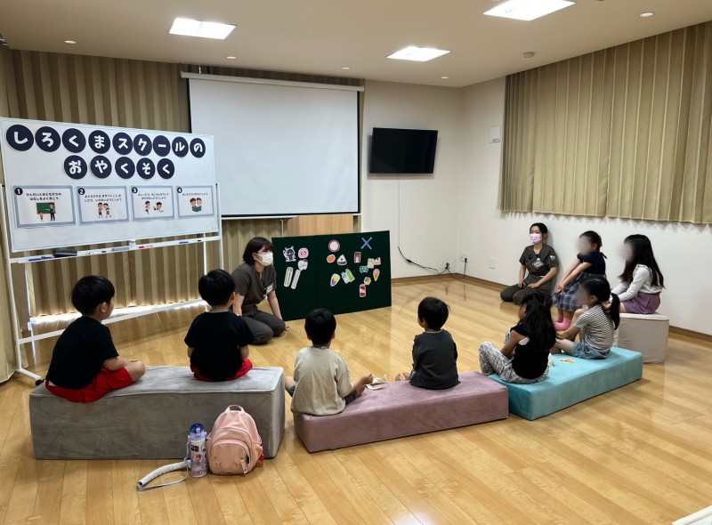 しろくまスクールでの食育指導の様子